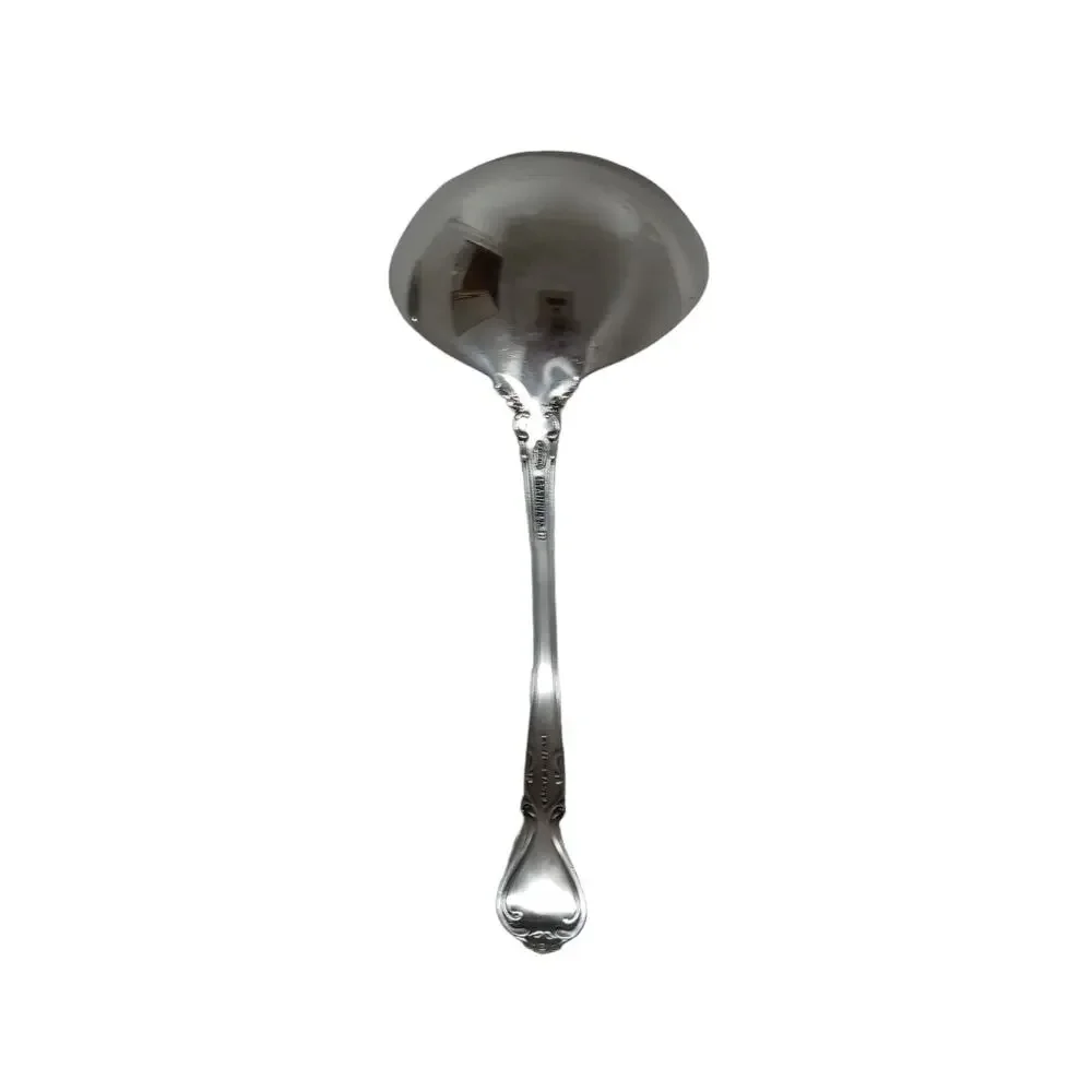 Vintage Lyons Queen Fancy Serving Spoon and Gravy Ladle Stainless Steele 1970s
